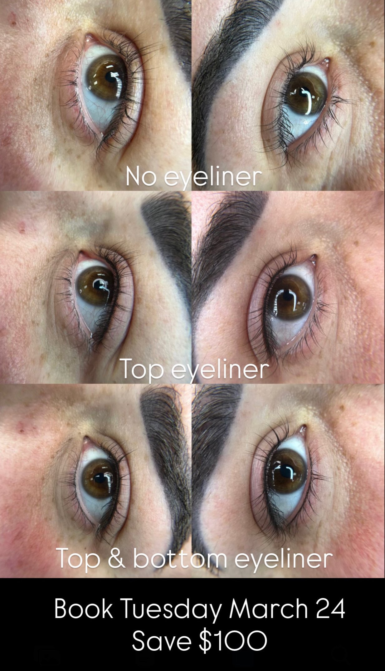 EYELINER BEFORE AND AFTER