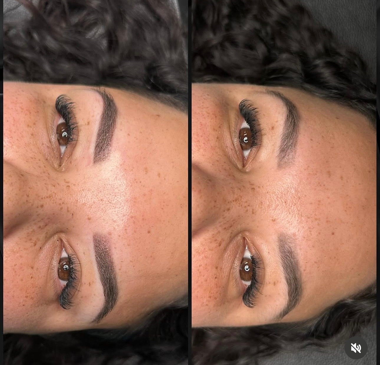microblading vs powder brows after session for powder brows